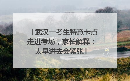 武汉一考生特意卡点走进考场，家长解释：太早进去会紧张