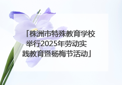 株洲市特殊教育学校举行2025年劳动实践教育暨杨梅节活动