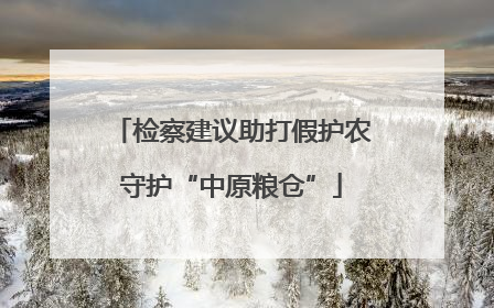 检察建议助打假护农守护“中原粮仓”