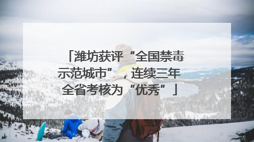 潍坊获评“全国禁毒示范城市”，连续三年全省考核为“优秀”