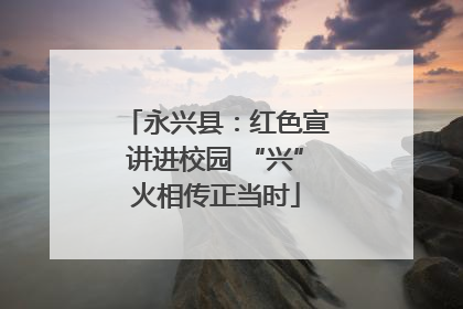 永兴县：红色宣讲进校园 “兴”火相传正当时