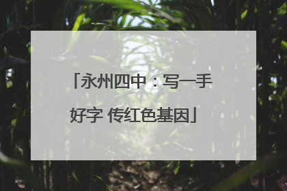 永州四中：写一手好字 传红色基因
