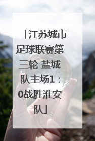 江苏城市足球联赛第三轮 盐城队主场1：0战胜淮安队