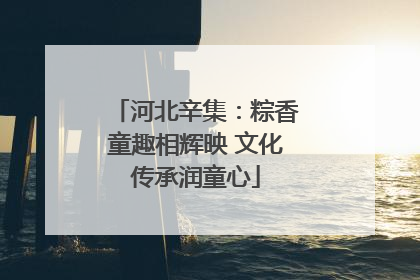 河北辛集：粽香童趣相辉映 文化传承润童心