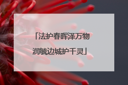 法护春晖泽万物 润毓边城护千灵