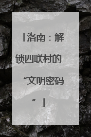 洛南：解锁四联村的“文明密码”