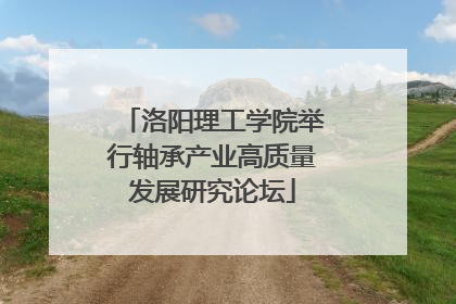 洛阳理工学院举行轴承产业高质量发展研究论坛