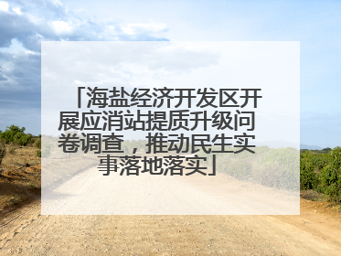 海盐经济开发区开展应消站提质升级问卷调查，推动民生实事落地落实