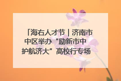 海右人才节｜济南市中区举办“励新市中 护航济大”高校行专场活动暨“青年人才 乐享市中”品牌推介会
