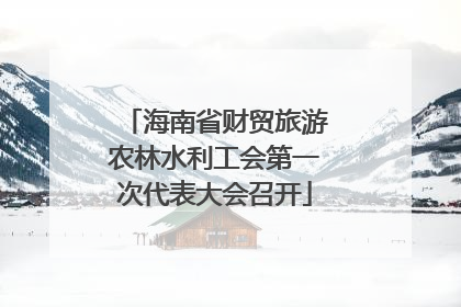 海南省财贸旅游农林水利工会第一次代表大会召开