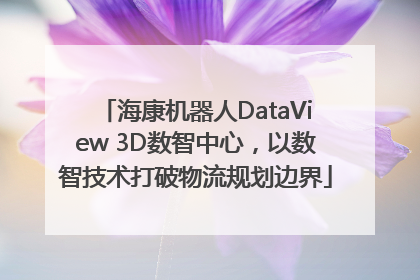 海康机器人DataView 3D数智中心，以数智技术打破物流规划边界
