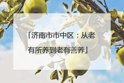 济南市市中区：从老有所养到老有善养