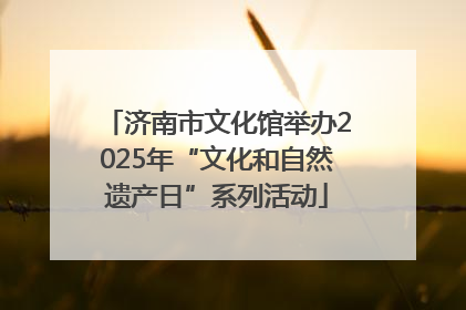 济南市文化馆举办2025年“文化和自然遗产日”系列活动