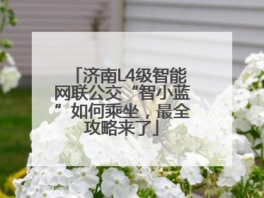 济南L4级智能网联公交“智小蓝”如何乘坐，最全攻略来了