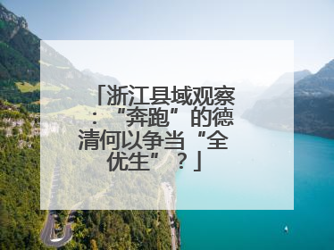 浙江县域观察：“奔跑”的德清何以争当“全优生”？