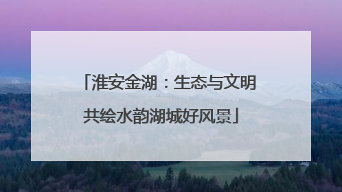 淮安金湖：生态与文明共绘水韵湖城好风景