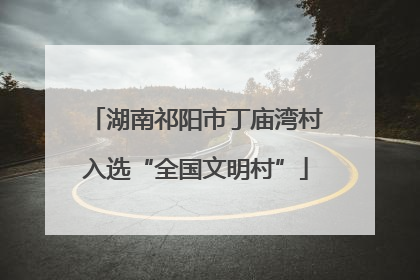 湖南祁阳市丁庙湾村入选“全国文明村”