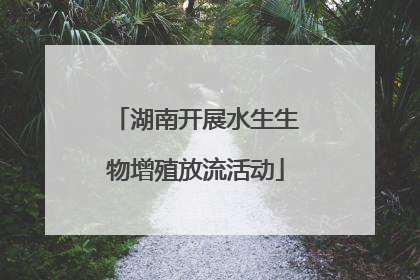 湖南开展水生生物增殖放流活动