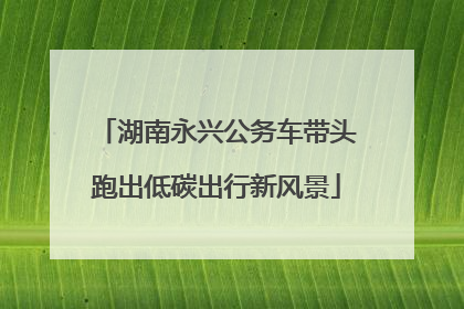 湖南永兴公务车带头跑出低碳出行新风景