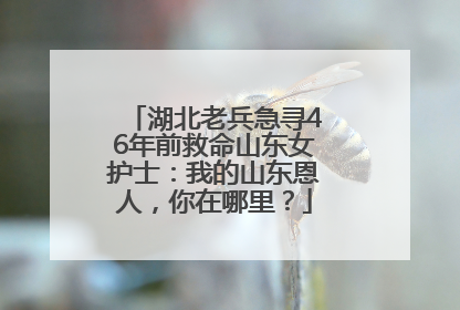 湖北老兵急寻46年前救命山东女护士：我的山东恩人，你在哪里？