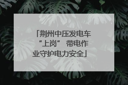 荆州中压发电车“上岗” 带电作业守护电力安全