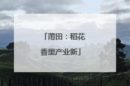 莆田：稻花香里产业新
