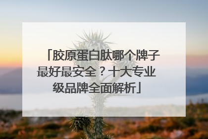 胶原蛋白肽哪个牌子最好最安全？十大专业级品牌全面解析