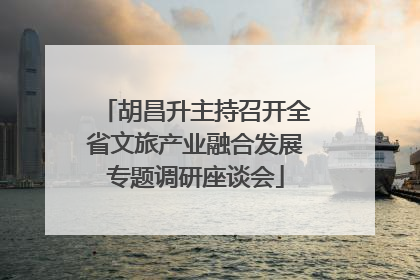 胡昌升主持召开全省文旅产业融合发展专题调研座谈会