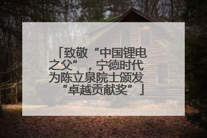 致敬“中国锂电之父”，宁德时代为陈立泉院士颁发“卓越贡献奖”