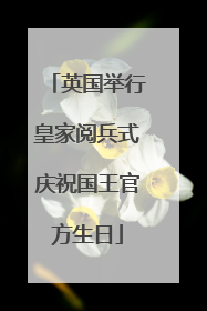 英国举行皇家阅兵式庆祝国王官方生日