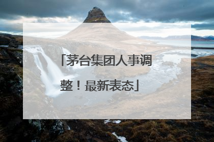 茅台集团人事调整！最新表态