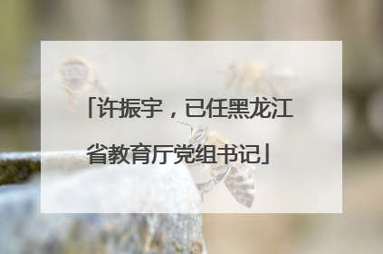 许振宇，已任黑龙江省教育厅党组书记