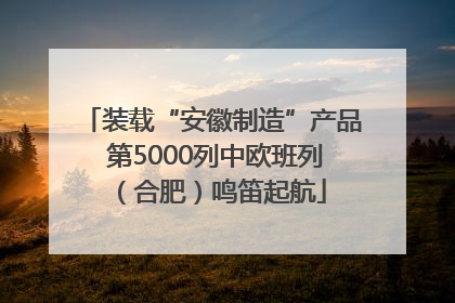 装载“安徽制造”产品 第5000列中欧班列（合肥）鸣笛起航