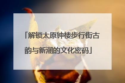 解锁太原钟楼步行街古韵与新潮的文化密码