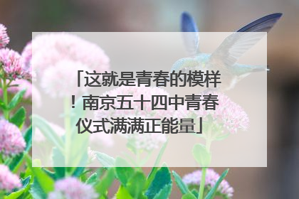 这就是青春的模样！南京五十四中青春仪式满满正能量