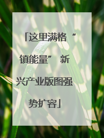 这里满格“镇能量” 新兴产业版图强势扩容