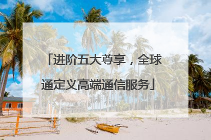 进阶五大尊享，全球通定义高端通信服务