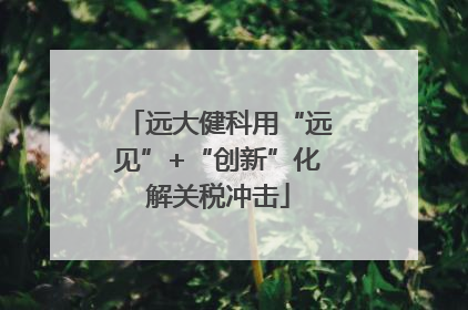 远大健科用“远见”+“创新”化解关税冲击