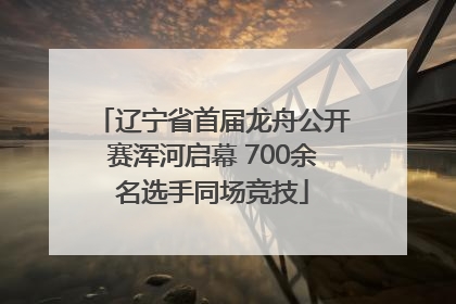 辽宁省首届龙舟公开赛浑河启幕 700余名选手同场竞技