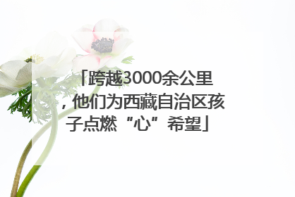 跨越3000余公里，他们为西藏自治区孩子点燃“心”希望