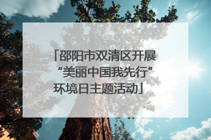 邵阳市双清区开展“美丽中国我先行”环境日主题活动