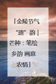 金陵节气“遗”韵｜芒种：笔绘乡韵 画意农情