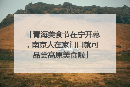 青海美食节在宁开幕，南京人在家门口就可品尝高原美食啦