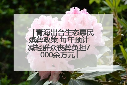 青海出台生态惠民殡葬政策 每年预计减轻群众丧葬负担7000余万元