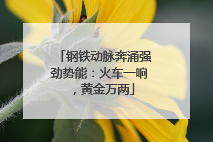 钢铁动脉奔涌强劲势能：火车一响，黄金万两