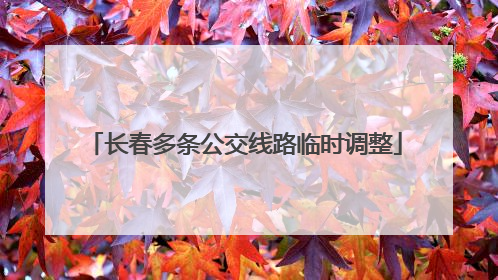 长春多条公交线路临时调整