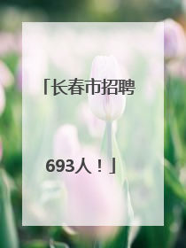 长春市招聘693人！