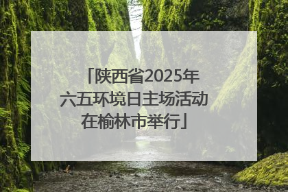 陕西省2025年六五环境日主场活动在榆林市举行