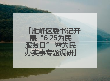 雁峰区委书记开展“6·25为民服务日” 暨为民办实事专题调研