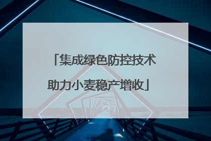 集成绿色防控技术助力小麦稳产增收